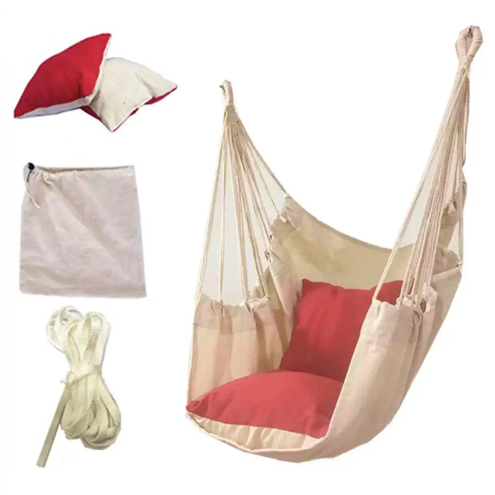 

Hanging Chair With Cushion Canvas Swing Chair Seat For Children Adult Student Dormitory Courtyard Support Dropshipping
