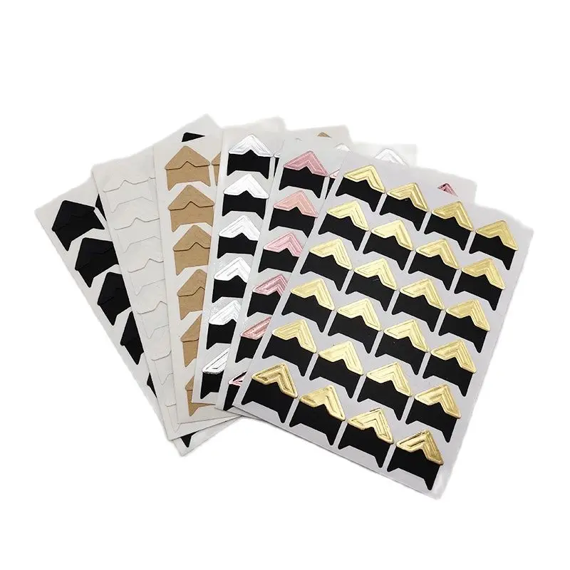 Corner Kraft Paper Stickers 5/6 Sheets 120/144 DIY Vintage Photo Albums Sticker Decoration Scrapbooking Sticker Accessories
