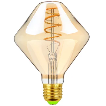 

TIANFAN Led Bulbs Vintage Light Bulb G95 Gyro Edison Bulb 4W Dimmable Spiral Filament Amber 220V Decorative Bulb