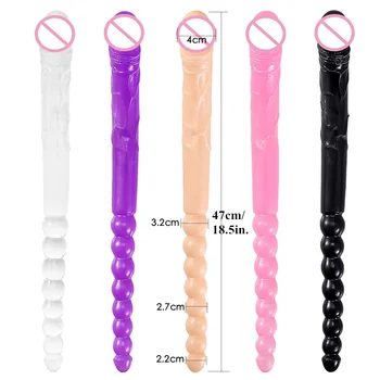47cm/18.5inch Long Double Dildo Big Size for Couples Lesbian Vagina Masturbation Anal Massage Anus Dilators Toy Sexual Wellness 2
