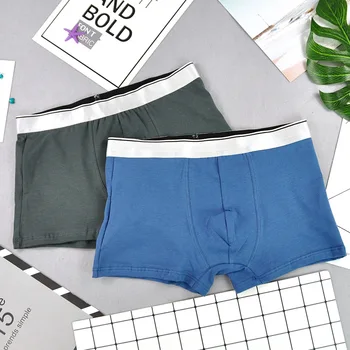 

Men's Underwear Flat Pants Briefs Bulge Enhancing Pouch Trunk Underwear Waist Flat Angle Breathable Pants