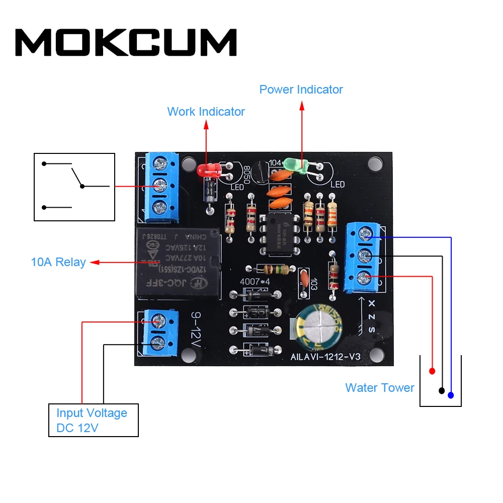 DC 12V датчик уровня воды модуль регулятор жидкости для резервуара пруда детектор
