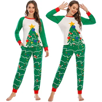 

Christmas long-sleeved trousers autumn and winter new women's loose home wear pajamas women suits