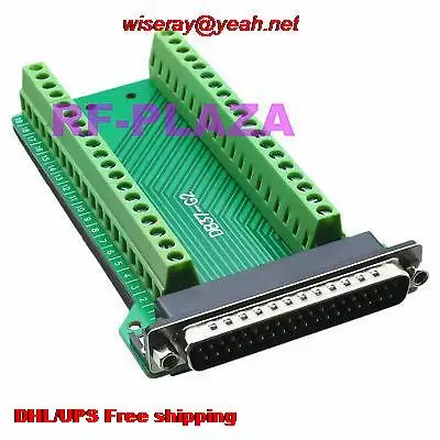 

DHL/EUB 10pcs DB37 DR37 D-SUB male 37pin port Terminal block PCB Breakout 2 row solder-free-A6