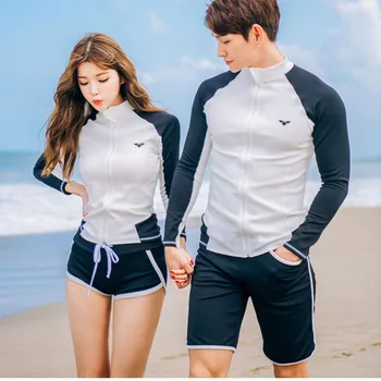 

Swimsuit Separate Female Bathing Suit Surfing Clothes Rashguard For Sports Plus Size Rash Guard Diving Couple Split Long Sleeve