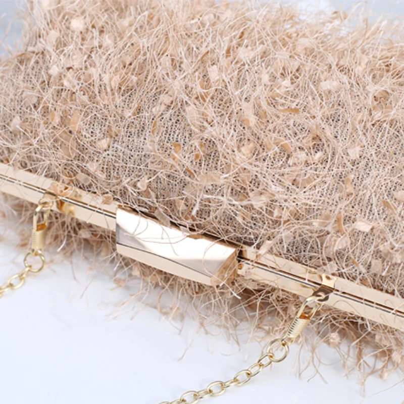 Tassel Clutches Brand Bags for Ladies 2023 New Luxury Handbags Small Elegant Bridal Cross Body Bag Wedding Snowflake PU Purse