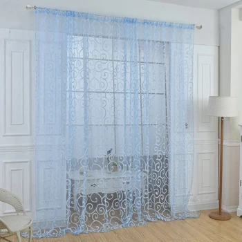 

Newest Elegant Flocked Rod Packet The Curved Vine Curtains Designed For The Living Room