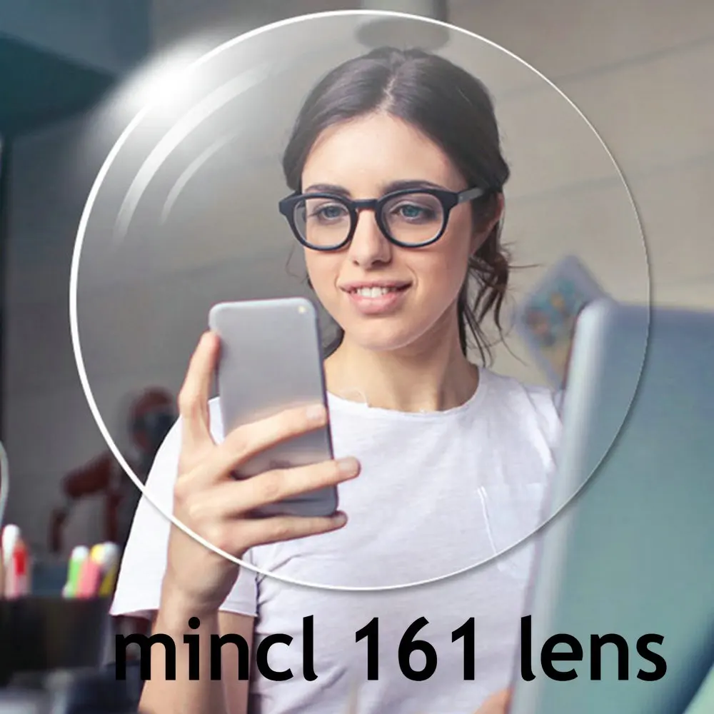 Lens1.61. CR-39 по рецепту, асферические стекла из смолы, линзы для близорукости, дальнозоркость, оптические линзы NX - Цвет линз: clear