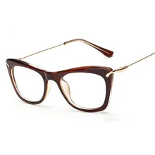 Модные женские очки кошачий глаз оправа с принтом оправа очки «кошачий глаз» дамские оправы для очков металлические ножки 8 цветов