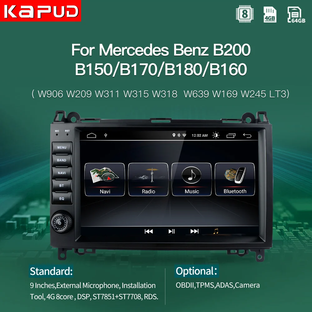 Мультимедийный автомобильный радиоприемник Kapud стерео приемник Android для Mercedes Benz