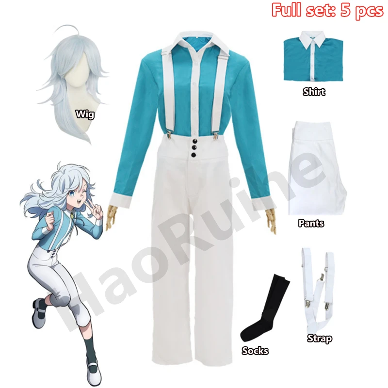 

Anime Cosplay Costume Kemono Jihen Akira Shirt Pants Wigs Outfits Halloween Carnival Snow Man Costume Fancy Stage Performance