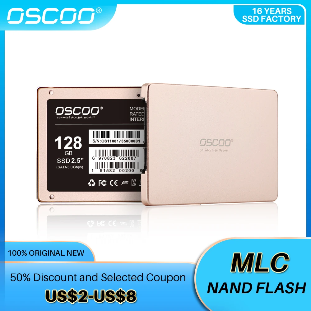 2 5 дюймовый SSD жесткий диск 32 Гб 64 128 ГБ 256 512 MLC NAND Flash твердотельный для обновления