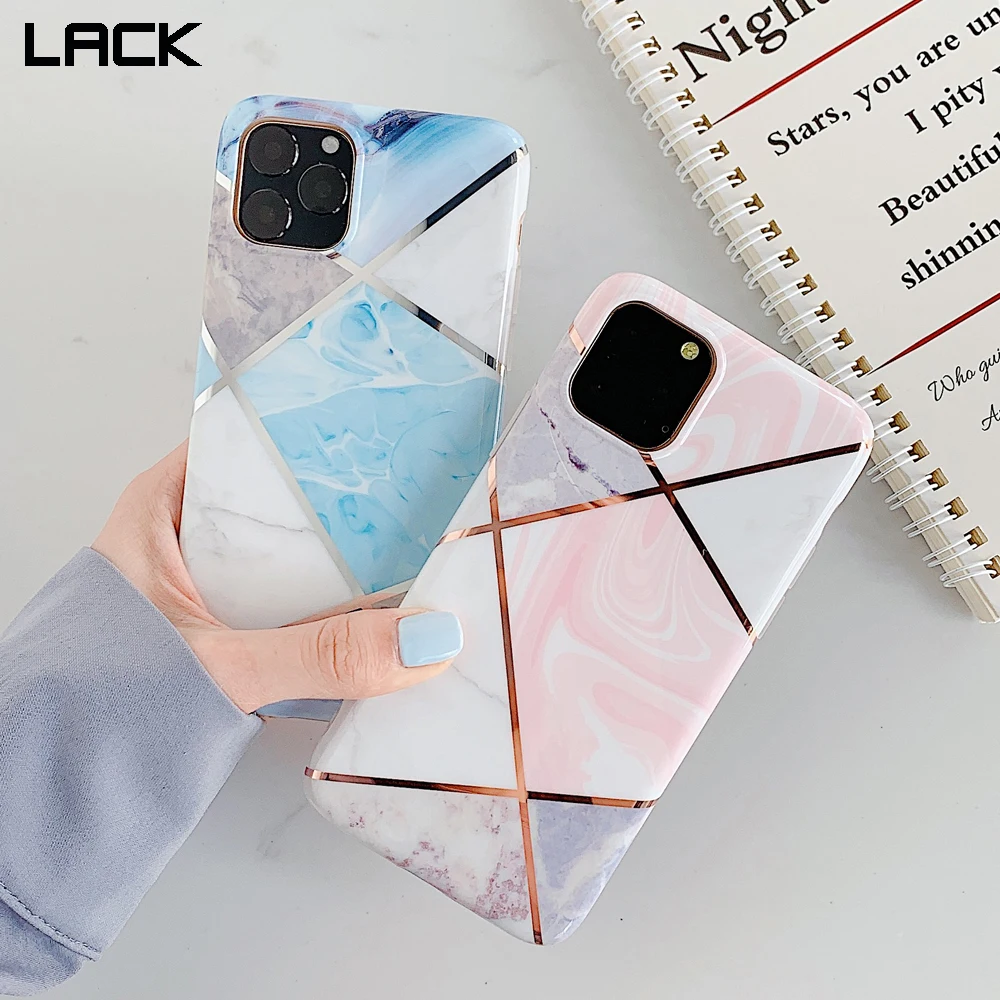 Отсутствие роскошного покрытия геометрический мраморный чехол для iphone 11 милый