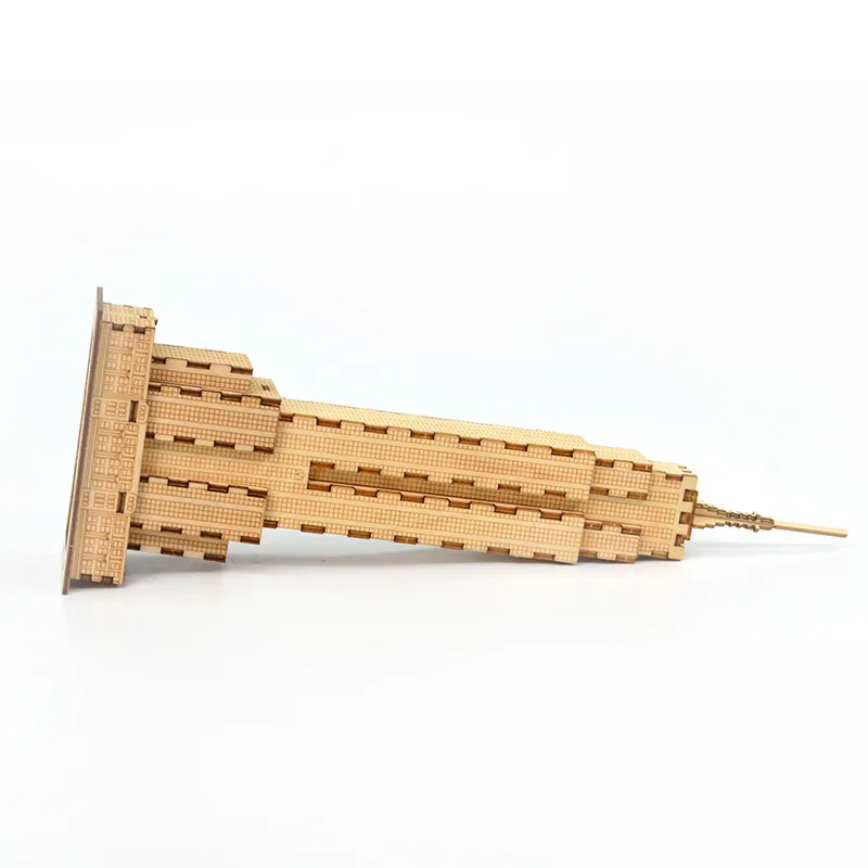 Diy Empire State Building Toys 3d деревянная головоломка модель сборки деревянные наборы для ремесла украшение стола для детей Подарки