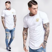 Модная уличная футболка в стиле хип-хоп мужские брендовые летние футболки Kanye West Sik шелковые футболки с короткими рукавами и вышивкой для мужчин