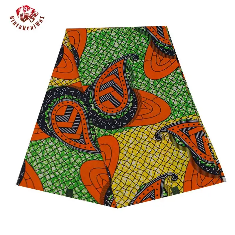 Анкара африканские настоящие восковые принты ткань хлопковый в африканском стиле BintaRealWax Высококачественная африканская ткань для вечерние платья 24FS1349