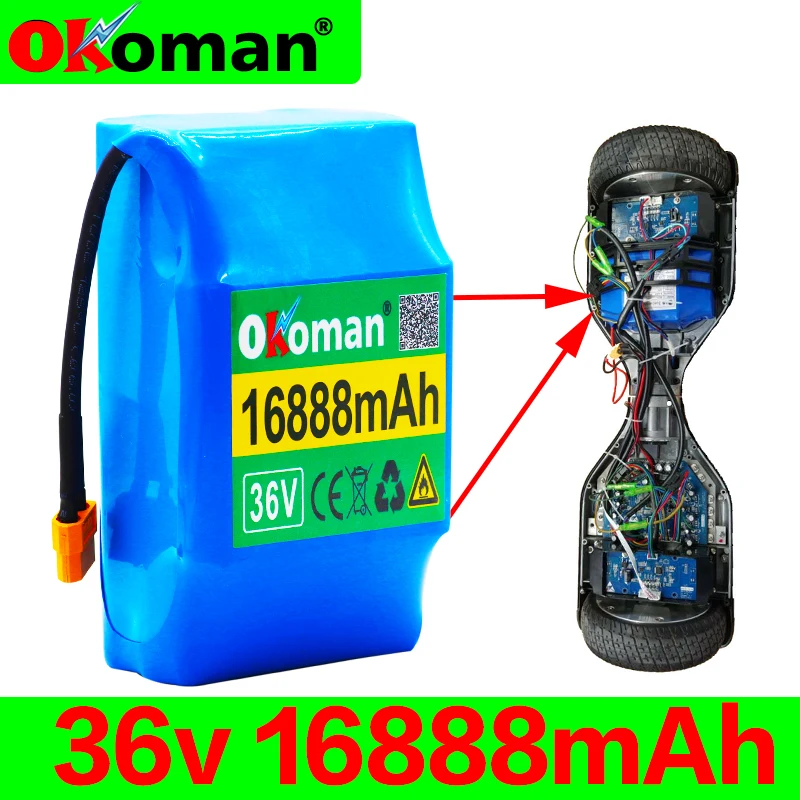 10S2P 36В литий ионная аккумуляторная батарея 16888mAh 16AH Аккумулятор для