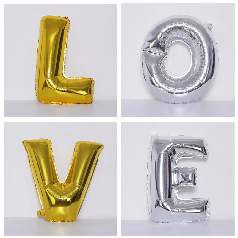 1 шт. 32 дюйма розовое золото серебро буквы шар DIY для взрослых Свадьба юбилей Дети День рождения имя алюминиевые шары