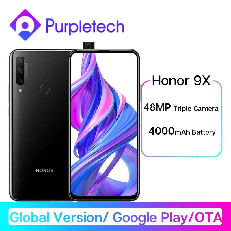Global Version Honor 9X Smartphone 6G128G Not 9Pro 48MP Triples Cam 6.59'' Mobile Phone Android 9 4