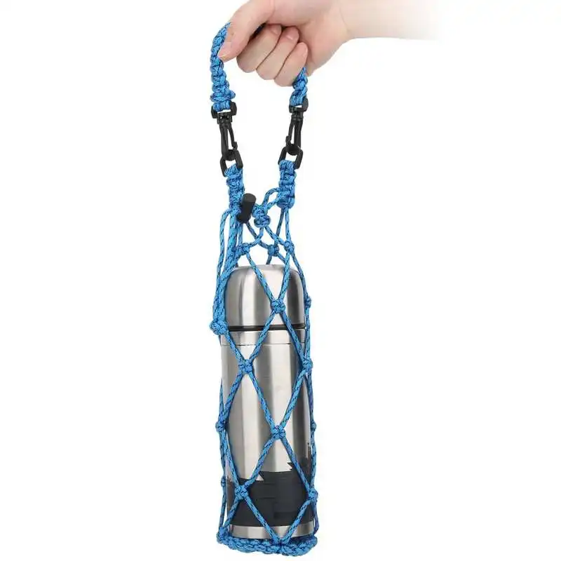 Water Bottle Mesh Bottle Carrier Net Paracord Water Bottle Holder Water