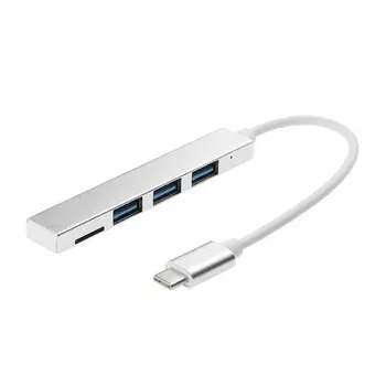 

4 in 1 USB 3.1 Type-C Hub To USB 3.0 Magnesium Alloy Hub with TF Reader Slot 3 Port for MacBook Pro/Air
