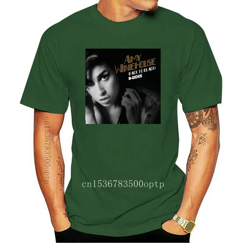 Nuovo 2021 Amy Winehouse Back To Black Album Jazz Singer Men Black T-Shirt S-3Xl