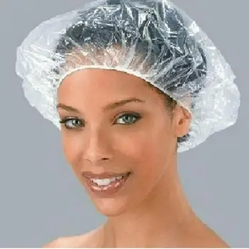 

50pcs Disposable Hat Hotel One-Off Elastic Shower Bathing Cap Clear Hair Salon Bathroom Hair Coloring Products wholesale 11.11