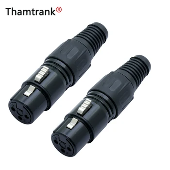 

10pcs New XLR Female 3 Pin Audio Microphone Cable Connector DIY Solder Type Metal Material Audio Signal Plug