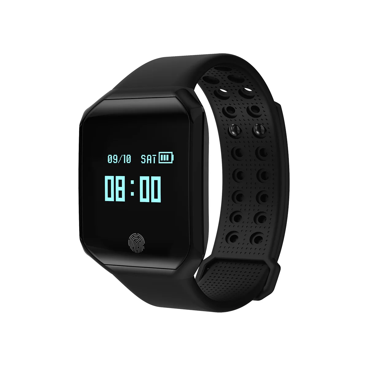 Черный Z66 смарт-браслет с Bluetooth, Смарт-часы с пульсом, класс IP67, водонепроницаемые спортивные часы для измерения артериального давления - Цвет: Черный