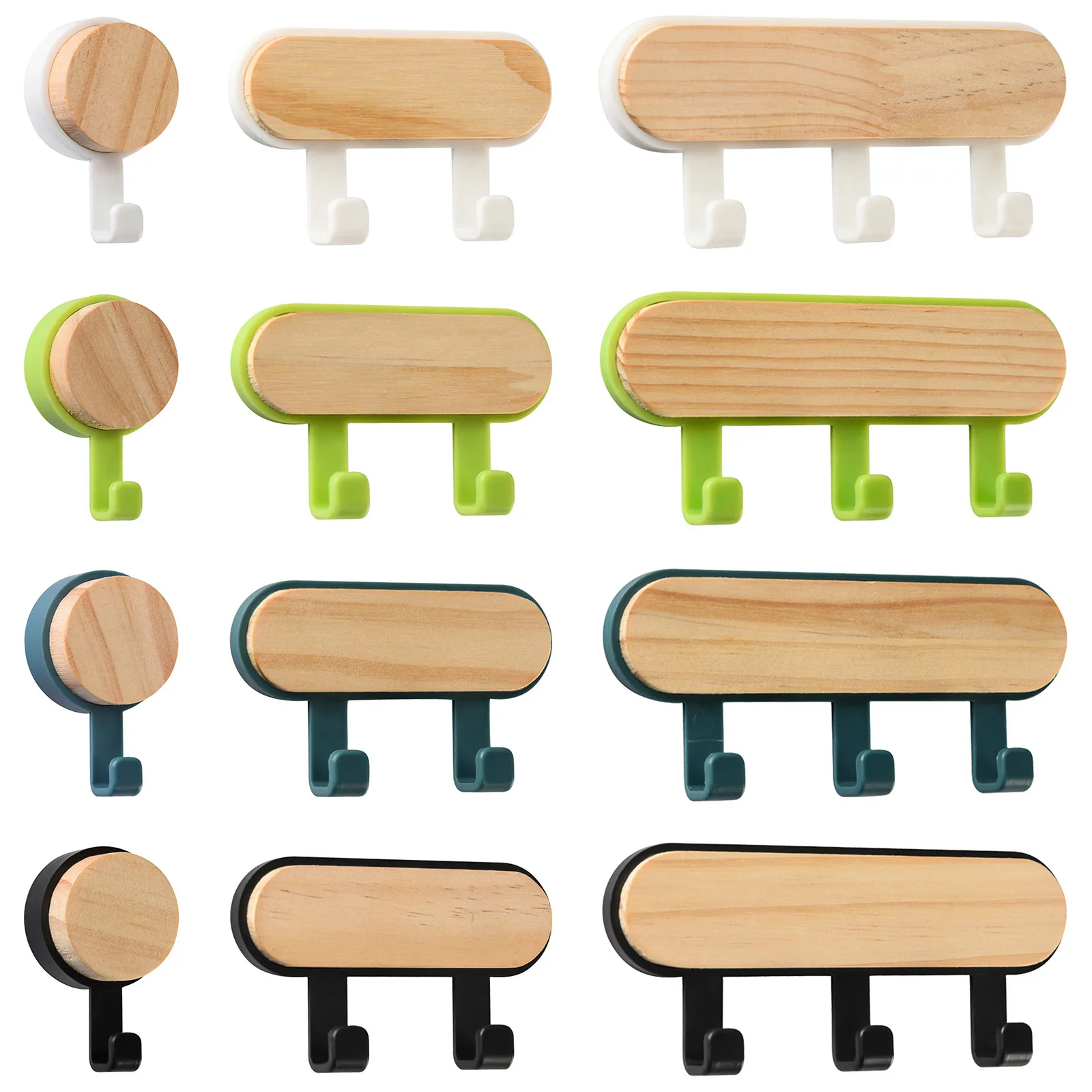 Hat Scarf Storage Organizer Wood Key Holder Strong Key Ring Rack Phone Hooks Clerk Housekeeper Decorative Wall Mounted Hangers wall mount hooks multi purpose hooks wall holder wall organizer hook