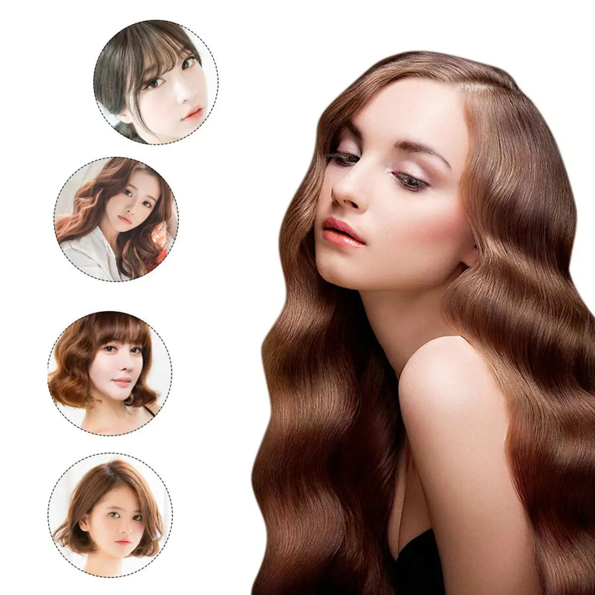 28/48 Pcs 3 Size Self-adhesive Curler Set Pepset Convenient Plastic Hair Rollers DIY Hair Styling Tool for Wome