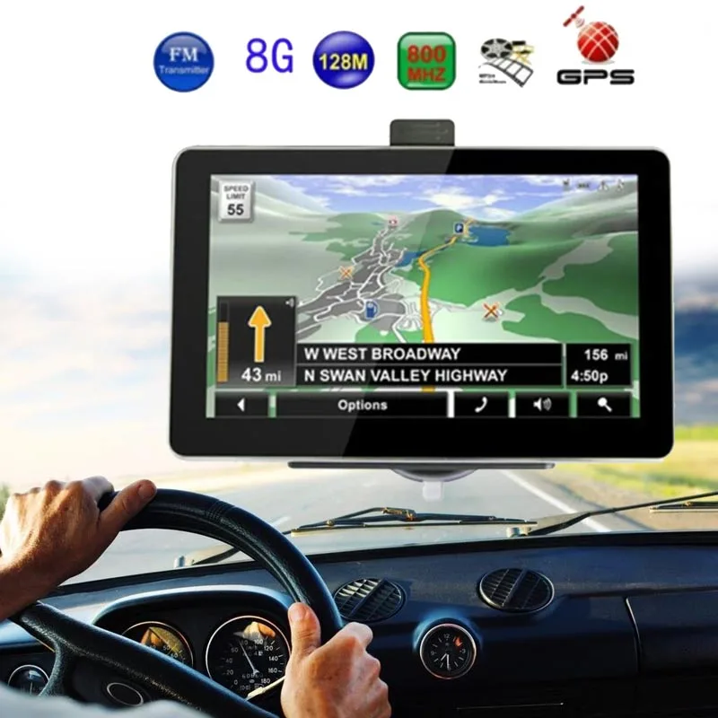 7 дюймов gps Навигатор автомобиля gps навигации FM радио Универсальный Автомобильный навигатор для автомобиля