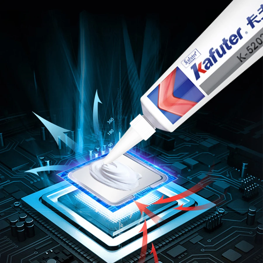 80g Kafuter K-5203 Heatsink CPU Thermal Conductive Silicon Grease Paste Glue Adhesive LED Light Silicon Rubber Gel thermal paste silicone glue thermal glue