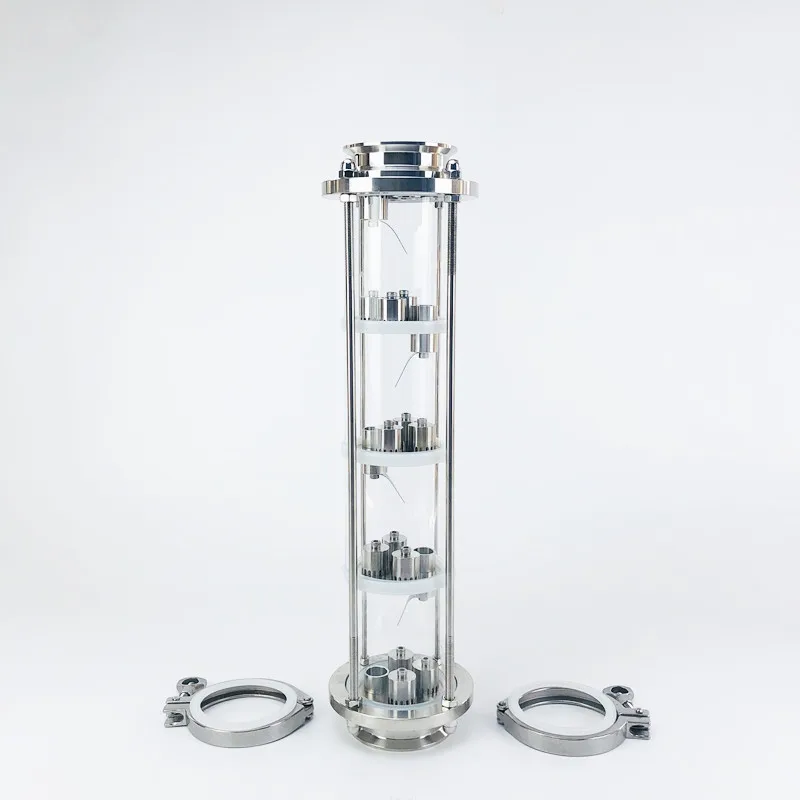 3OD91mmDistillationColumnWith5pcsStainlessSteel304BubblePlatesForDistillation5