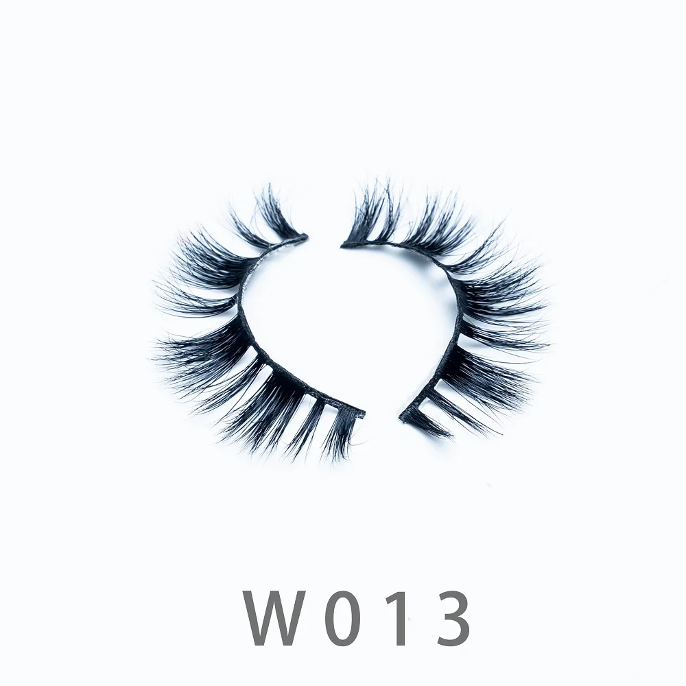 

10mm W13 3D100% Mink Eyelashes Wispy Fluffy 5D Fake Strip Lashes Makeup Volume Handmade Thick Long False Eyelash Beauty Tools