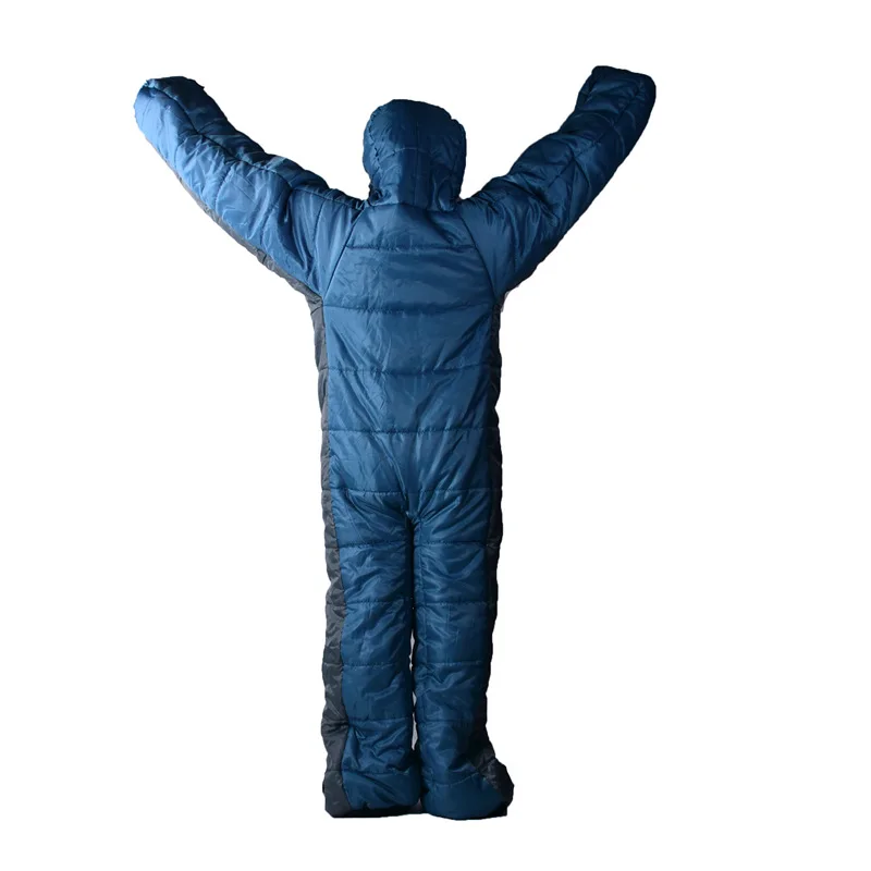 Теплый спальный мешок Удобная зимняя теплая сумка для путешествий на открытом воздухе походные аксессуары в форме человека Легкий Спальный Мешок