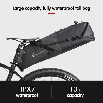

2020 New Bike Bag Waterproof Reflective 10L Large Capacity Saddle Bags Cycling Foldable Tail Rear Bag MTB Road Trunk Bicycle Bag