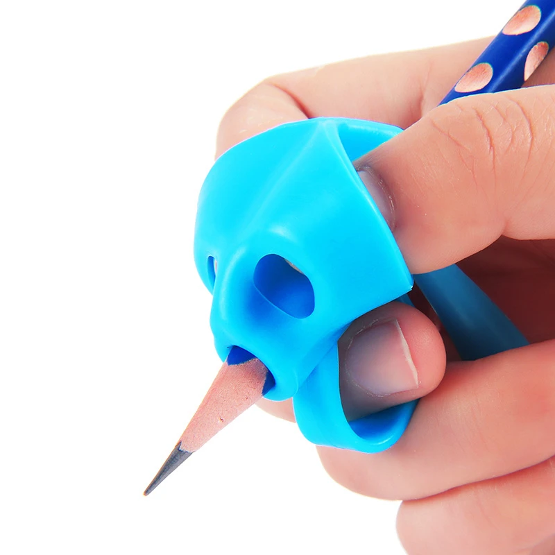 Uds. Lápiz para escribir soporte para sartén para niños, lápiz de silicona para aprender a practicar, agarre, dispositivo para corregir postura, para estudiantes