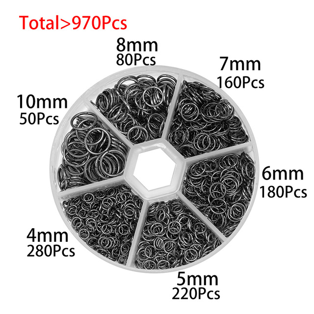 Mixed Color Open Jump Ring Split Connectors DIY For Earrings Necklace Bracelect Jewelry Making kits Finding Supplies set