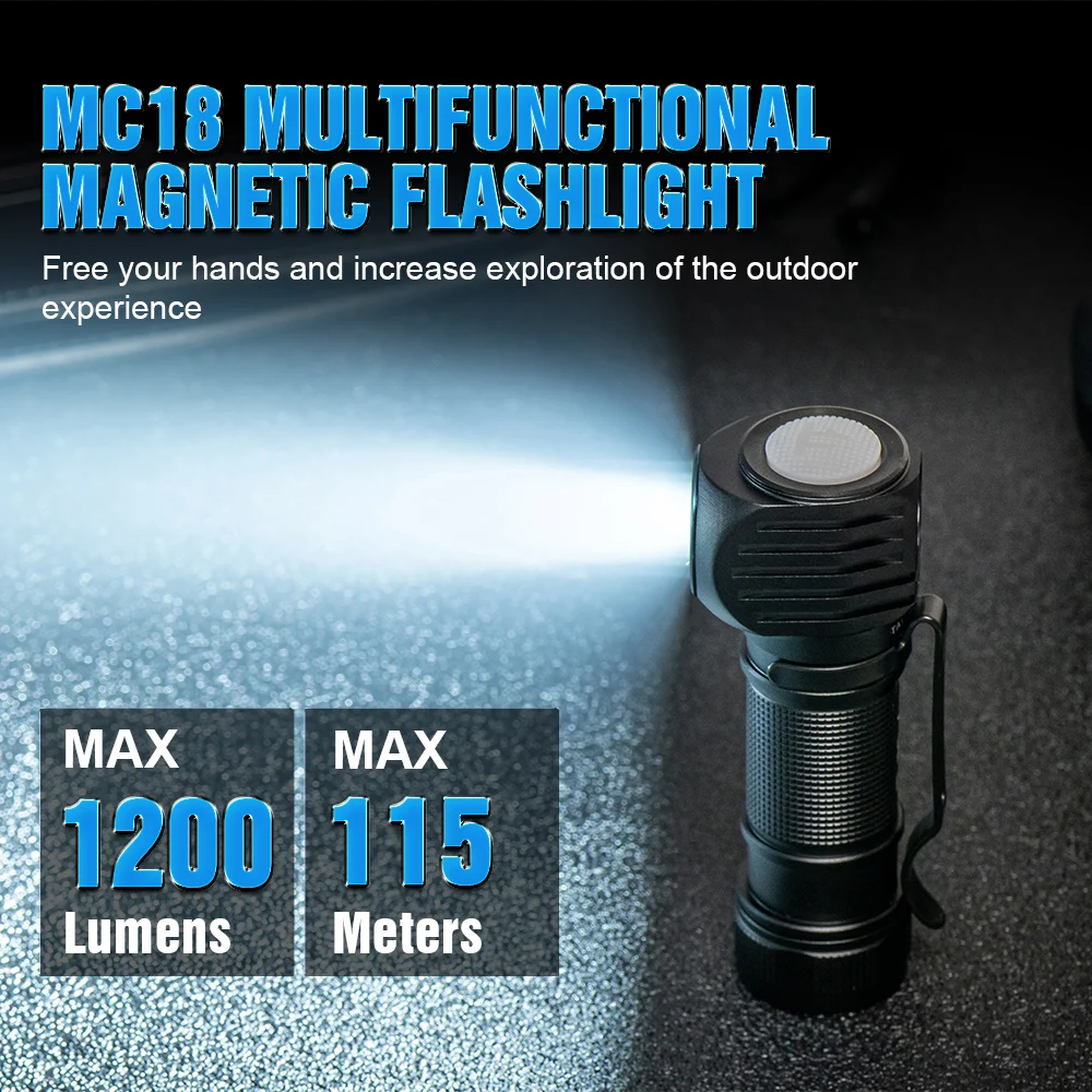 Tanie Trustfire Mc18 reflektor Led xp-lhi 18650 magnetyczny 2a Usb latarka sklep