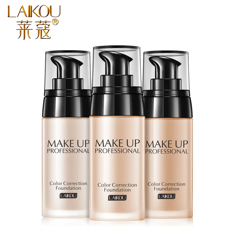 

LAIKOU Brand Face Foundation Makeup Base Fluid Liquid Foundation BB Cream Concealer Primer Easy to Wear Soft Carrying Foundation