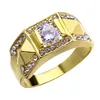 Rose Gold Square Zircon Ring Men Wedding Promise Rings For Women Jewelry Gold Ring Men Female Engagement Ring Mens Punk Vintage ► Photo 3/6
