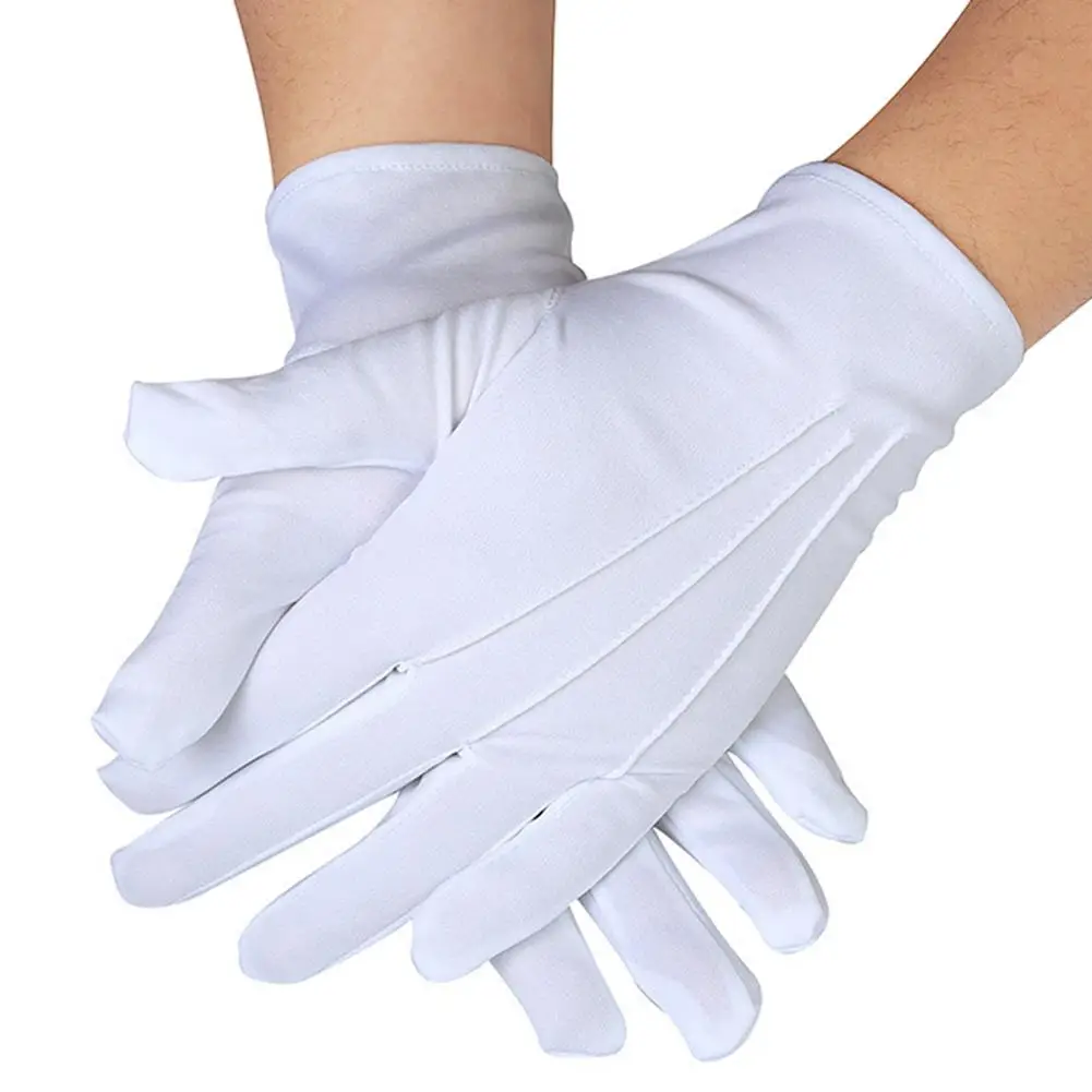 Guantes de algodón blanco de la mano de los camareros, ceremonia desfile de guantes  blancos - China Guantes de algodón y guantes de seguridad precio