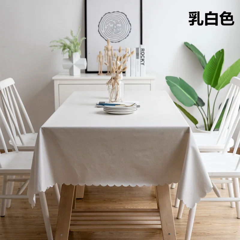 Pvc Tablecloth Restaurant Coffee Table Waterproof Anti-scalding Oil-proof Tablecloth Desk Cloth Rectangular Plain Table Cover