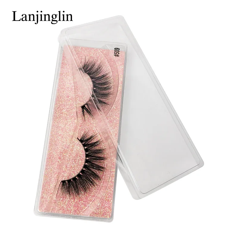 LANJINGLIN, 1 пара, 3d, норковые накладные ресницы, натуральные, длинные, накладные ресницы, для наращивания, сексуальные, для макияжа, красивые, бесклевые, оптом