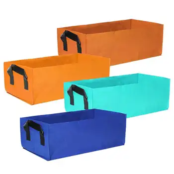 

Felt Rectangle Planting Bucket Garden Plant Seedling Grow Bag Vegetables Felt Garden Nursery Greening Plants Pot Container