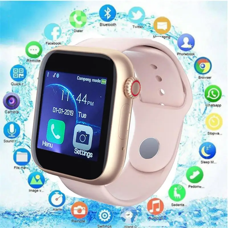 

2019 Smart Watch SIM 2G Android Phone Support TP Card Camera Video Player Bluetooth Call Message For Apple Watch Men Women pk x6