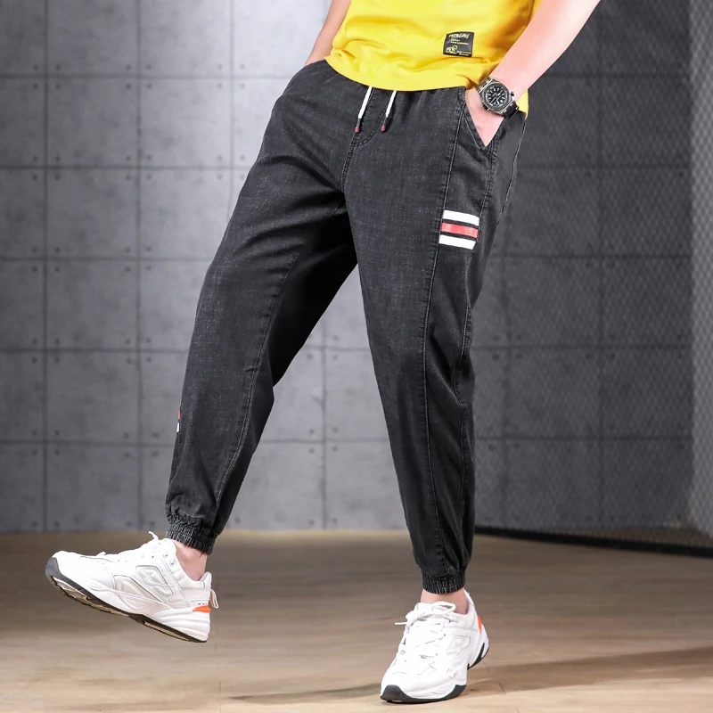 

10XL-M Plus Size Waist Jeans Men Denim Pants Man Jeans Fo Men Baggy Jeans for Rapper Relaxed Jean Fashion Hip Hop Blue New Black