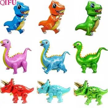 

4D Large Dinosaur Foil Balloons Dinosaur Walking Balloon Jungle Safari Animal Theme Birthday Party Jurassic World Green balloon