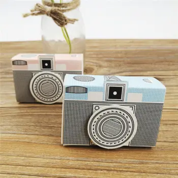 

10PCS Camera Style Gift Candy Boxes Wedding Anniversary Party Decoration Valentine's Day Cake Boxes Baby Shower Snacks Box
